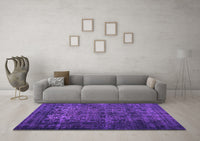 Machine Washable Abstract Purple Contemporary Rug, wshcon1111pur