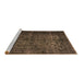 Sideview of Machine Washable Abstract Brown Contemporary Rug, wshcon1111brn