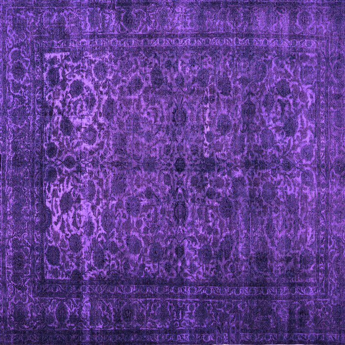 Square Machine Washable Abstract Purple Contemporary Area Rugs, wshcon1111pur