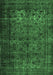 Machine Washable Abstract Emerald Green Contemporary Area Rugs, wshcon1111emgrn