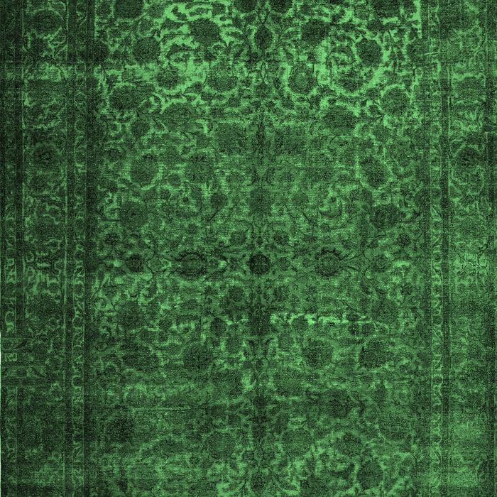 Machine Washable Abstract Emerald Green Contemporary Area Rugs, wshcon1111emgrn