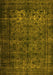 Abstract Yellow Contemporary Rug, con1111yw