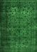 Serging Thickness of Machine Washable Abstract Green Contemporary Area Rugs, wshcon1111grn