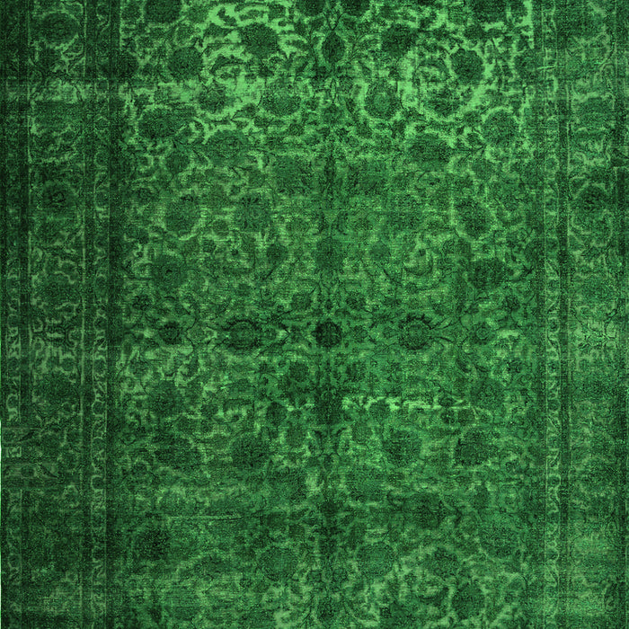 Serging Thickness of Machine Washable Abstract Green Contemporary Area Rugs, wshcon1111grn