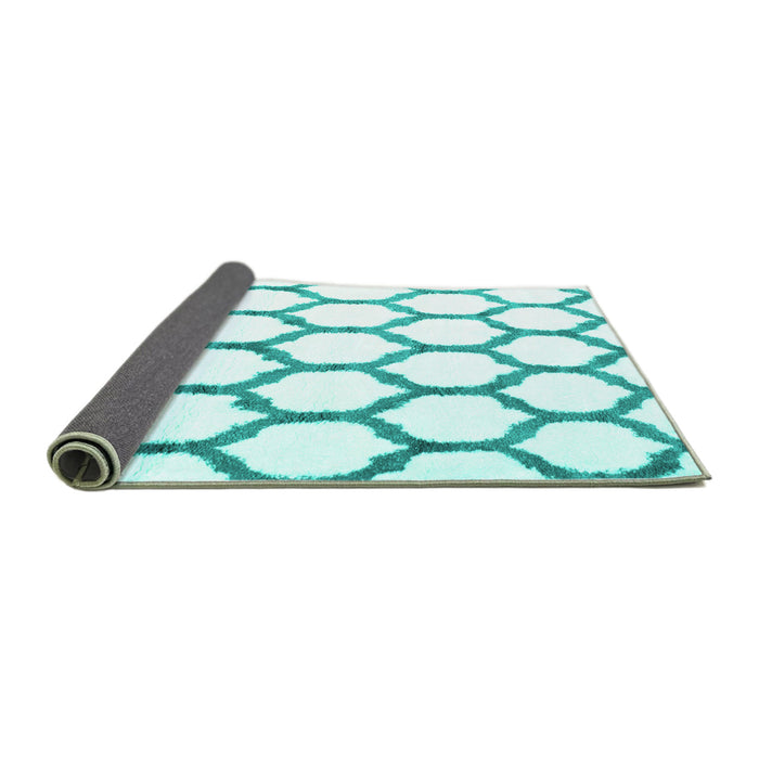 Sideview of Terrilis Turquoise Contemporary Rug, con1112turq