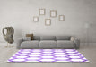 Machine Washable Terrilis Purple Contemporary Area Rugs in a Living Room, wshcon1112pur
