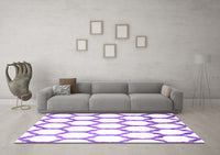 Machine Washable Terrilis Purple Contemporary Rug, wshcon1112pur