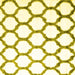 Square Machine Washable Terrilis Yellow Contemporary Rug, wshcon1112yw