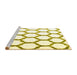 Sideview of Machine Washable Terrilis Yellow Contemporary Rug, wshcon1112yw