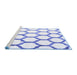 Sideview of Machine Washable Terrilis Blue Contemporary Rug, wshcon1112blu