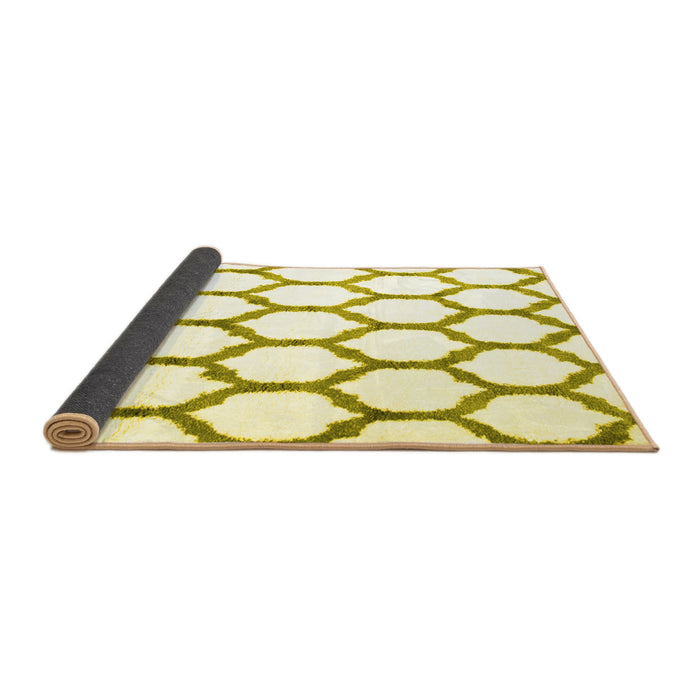 Sideview of Terrilis Yellow Contemporary Rug, con1112yw