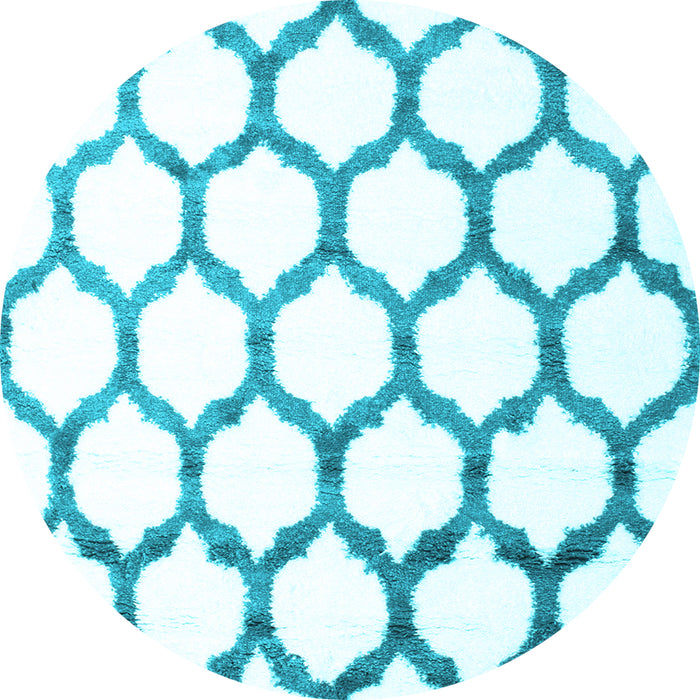 Round Machine Washable Terrilis Light Blue Contemporary Rug, wshcon1112lblu