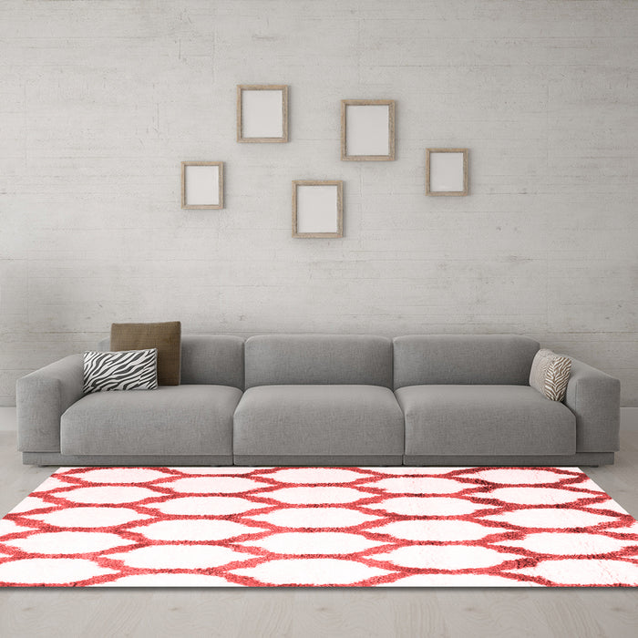 Contemporary Red Washable Rugs