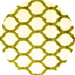 Round Terrilis Yellow Contemporary Rug, con1112yw