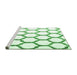 Sideview of Machine Washable Terrilis Emerald Green Contemporary Area Rugs, wshcon1112emgrn