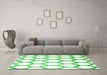 Machine Washable Terrilis Green Contemporary Area Rugs in a Living Room,, wshcon1112grn