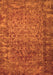 Serging Thickness of Machine Washable Abstract Orange Contemporary Area Rugs, wshcon1113org