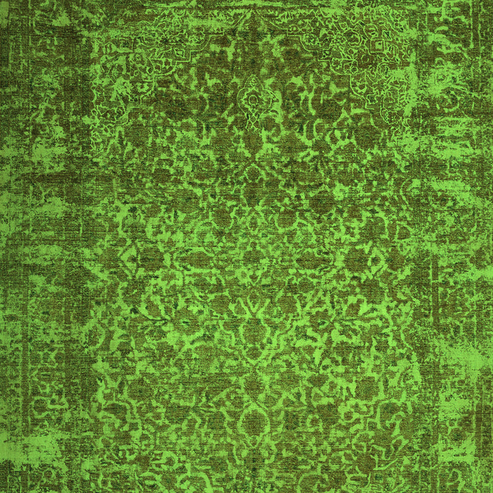 Serging Thickness of Machine Washable Abstract Green Contemporary Area Rugs, wshcon1113grn