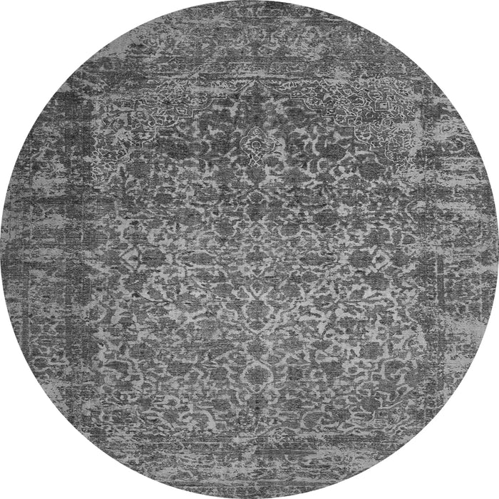Square Abstract Gray Contemporary Rug, con1113gry