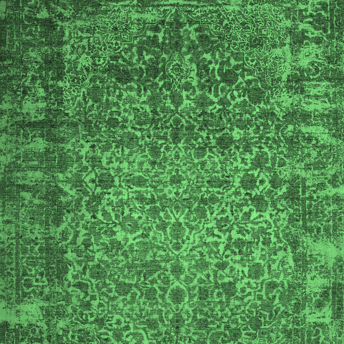 Machine Washable Abstract Emerald Green Contemporary Area Rugs, wshcon1113emgrn