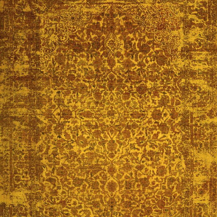 Abstract Yellow Contemporary Rug, con1113yw
