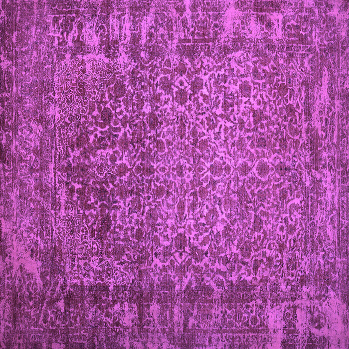 Square Machine Washable Abstract Purple Contemporary Area Rugs, wshcon1113pur