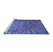 Sideview of Machine Washable Abstract Blue Contemporary Rug, wshcon1113blu