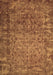 Machine Washable Abstract Brown Contemporary Rug, wshcon1113brn