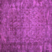 Square Abstract Purple Contemporary Rug, con1113pur