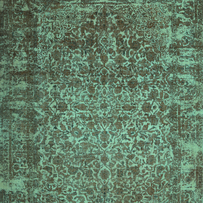 Machine Washable Abstract Turquoise Contemporary Area Rugs, wshcon1113turq