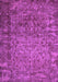 Machine Washable Abstract Purple Contemporary Area Rugs, wshcon1113pur