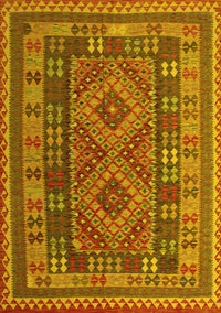 Oriental Yellow Traditional Rug, con1114yw