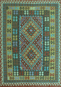 Oriental Light Blue Traditional Rug, con1114lblu