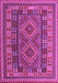 Machine Washable Oriental Purple Traditional Area Rugs, wshcon1114pur