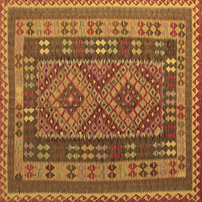 Square Machine Washable Oriental Brown Traditional Rug, wshcon1114brn