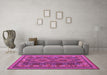 Machine Washable Oriental Purple Traditional Area Rugs in a Living Room, wshcon1114pur