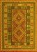 Machine Washable Oriental Yellow Traditional Rug, wshcon1114yw