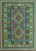 Machine Washable Oriental Light Blue Traditional Rug, wshcon1114lblu