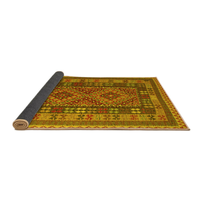 Sideview of Oriental Yellow Traditional Rug, con1114yw