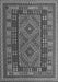 Serging Thickness of Machine Washable Oriental Gray Traditional Rug, wshcon1114gry