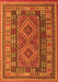 Serging Thickness of Machine Washable Oriental Orange Traditional Area Rugs, wshcon1114org