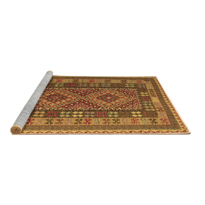 Sideview of Machine Washable Oriental Brown Traditional Rug, wshcon1114brn