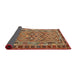 Thickness of Contemporary Red Southwestern Rug, con1115