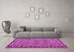 Machine Washable Southwestern Purple Country Area Rugs in a Living Room, wshcon1115pur