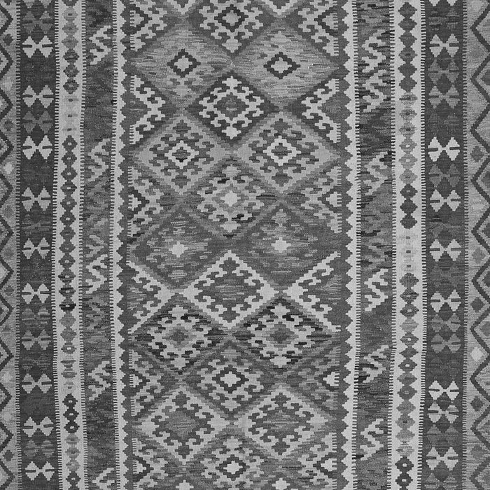 Serging Thickness of Machine Washable Southwestern Gray Country Rug, wshcon1115gry