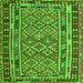 Serging Thickness of Southwestern Green Country Rug, con1115grn