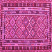 Square Southwestern Pink Country Rug, con1115pnk