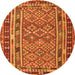 Machine Washable Southwestern Orange Country Area Rugs, wshcon1115org