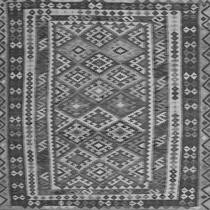 Round Machine Washable Southwestern Gray Country Rug, wshcon1115gry