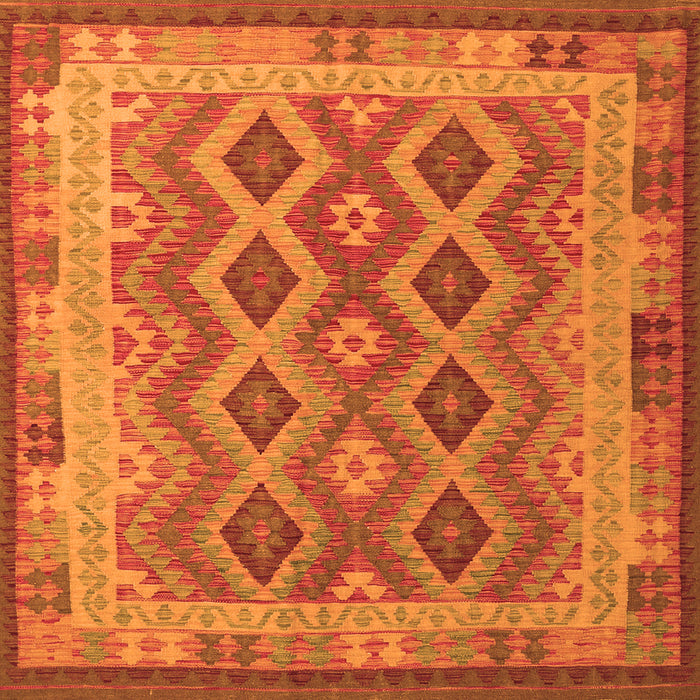 Serging Thickness of Southwestern Orange Country Rug, con1116org